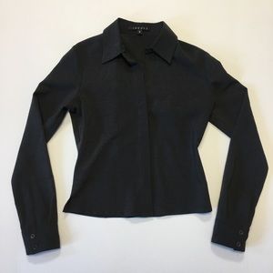 💎Theory charcoal button up l/s shirt size S.